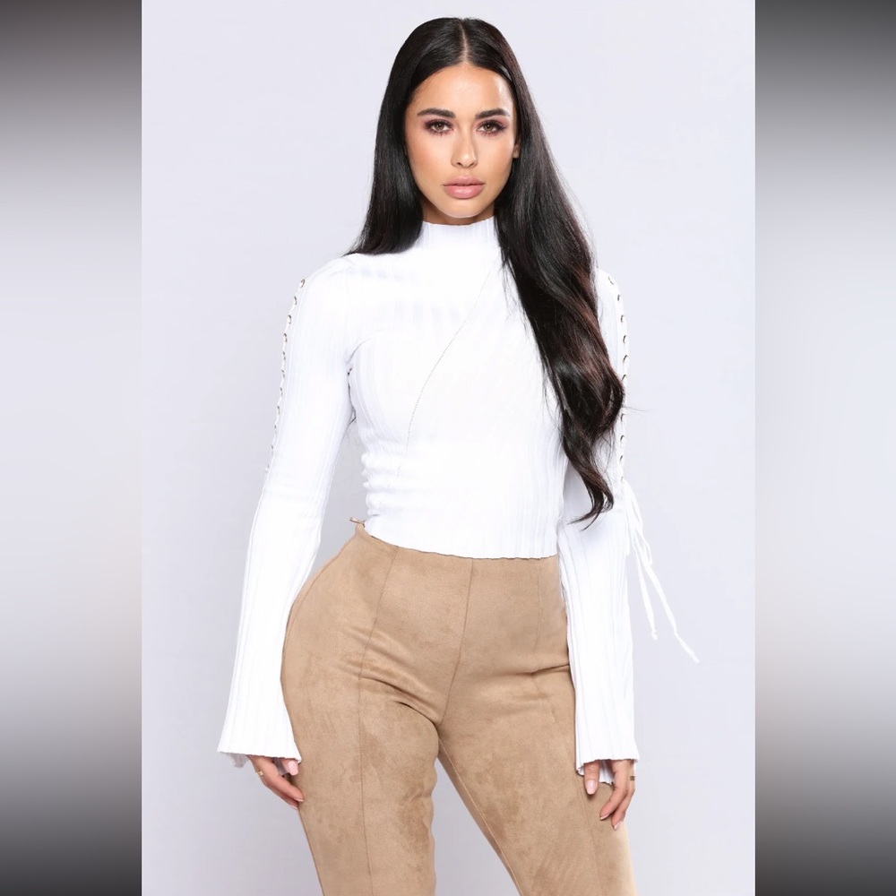 Next To Me Mock Neck Sweater - Off White
